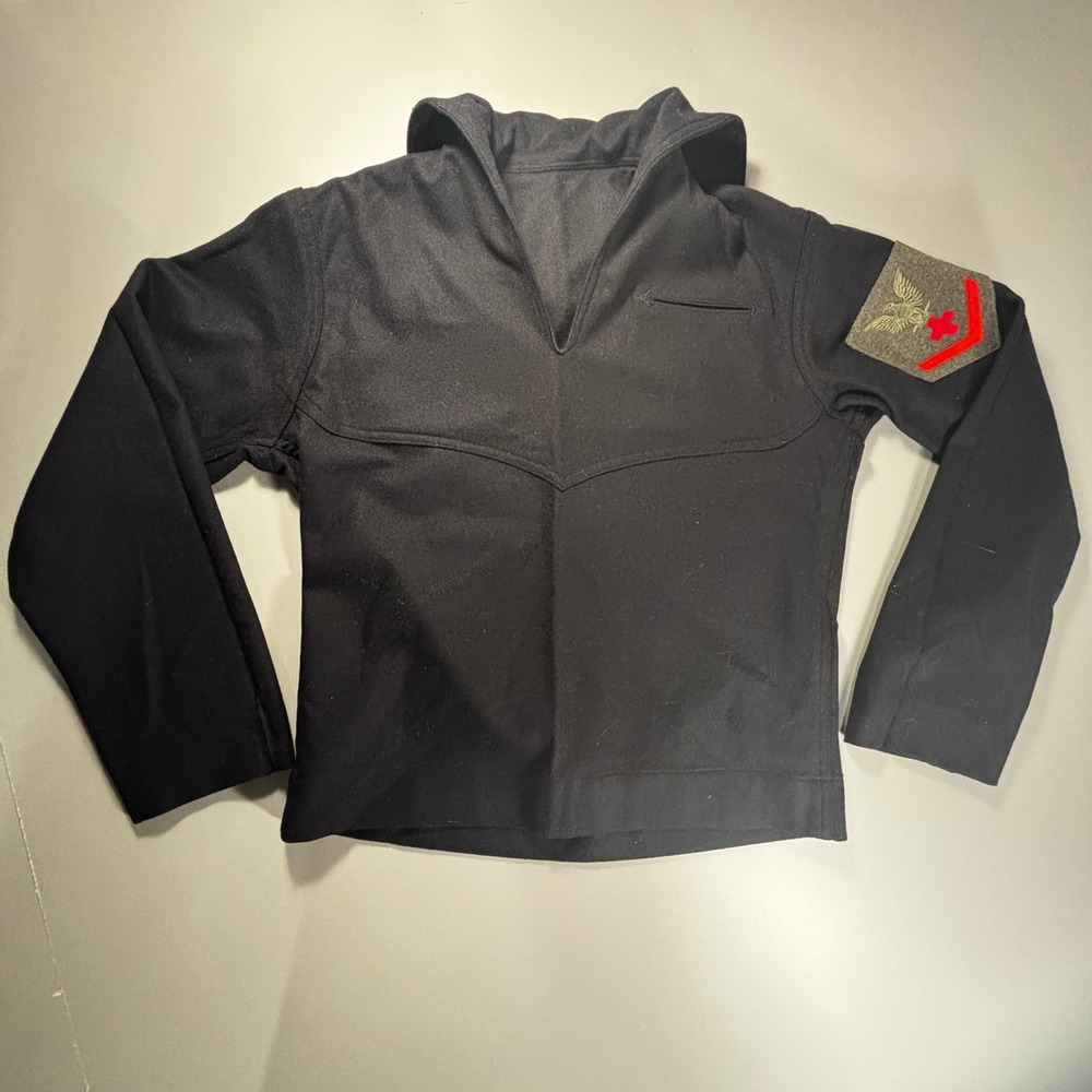 Vintage US Navy Wool Jumper Mens Size 38R Blue Undress Uniform Shirt‎ - Picture 5 of 14
